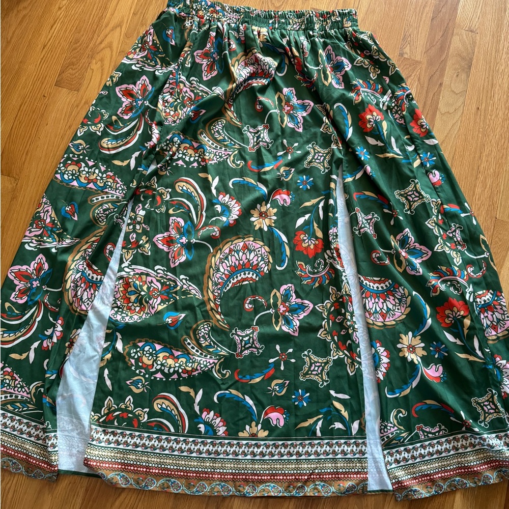 SHEIN Curve 2XL Super Maxi Skirt featuring Side Slits